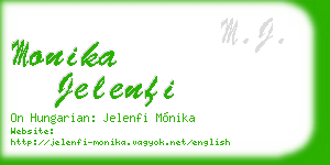 monika jelenfi business card