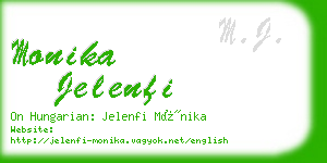 monika jelenfi business card